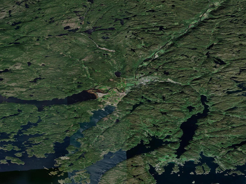Satellittbilde av Lyngdal